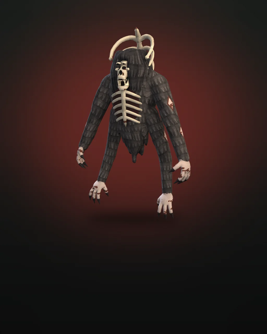 The Hollow, a gaunt titan with a bone crown and a ribcage on its chest